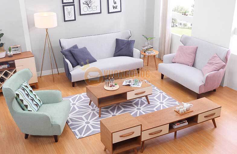 Sofa phòng khách kiểu dáng hiện đại trẻ trung PFS B855A-3